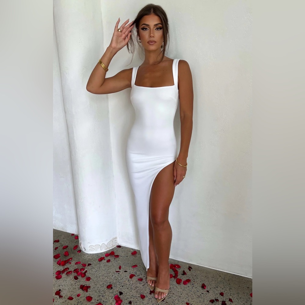 Cyanne maxi dress-white